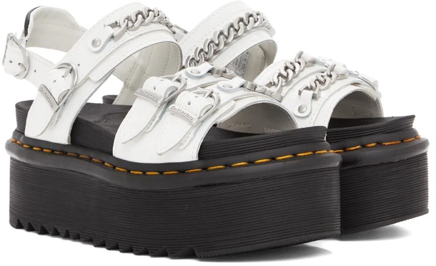 商品Dr. Martens|White Blair II Quad Chain Platform Sandals,价格¥696,第4张图片详细描述