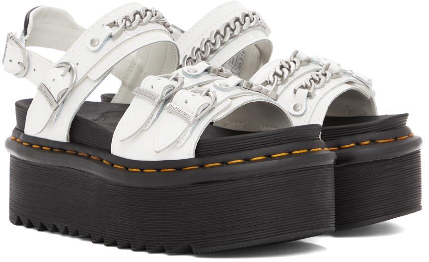 商品Dr. Martens|White Blair II Quad Chain Platform Sandals,价格¥1123,第6张图片详细描述