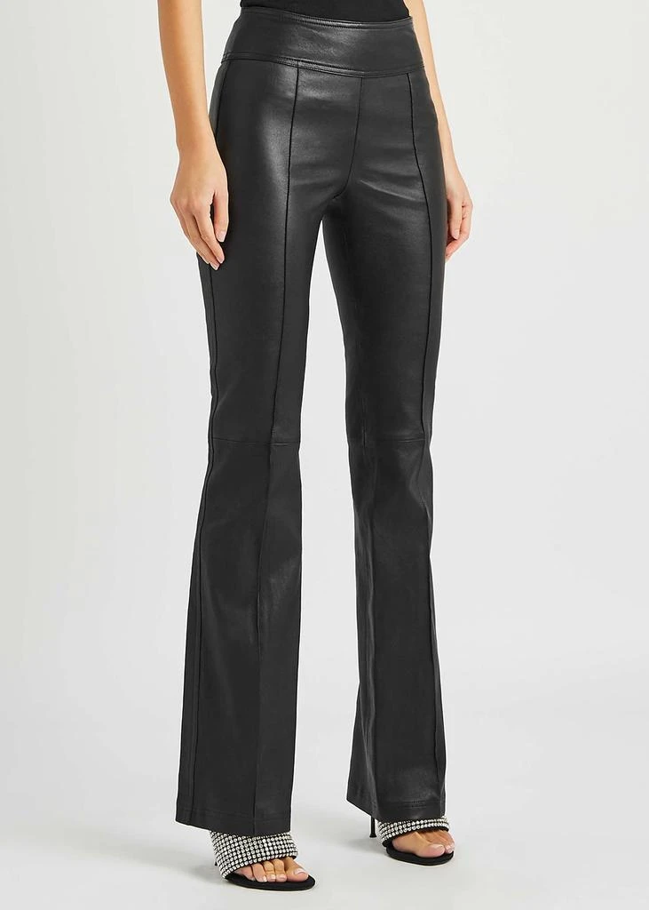 商品Helmut Lang|Black leather bootcut trousers,价格¥9554,第2张图片详细描述