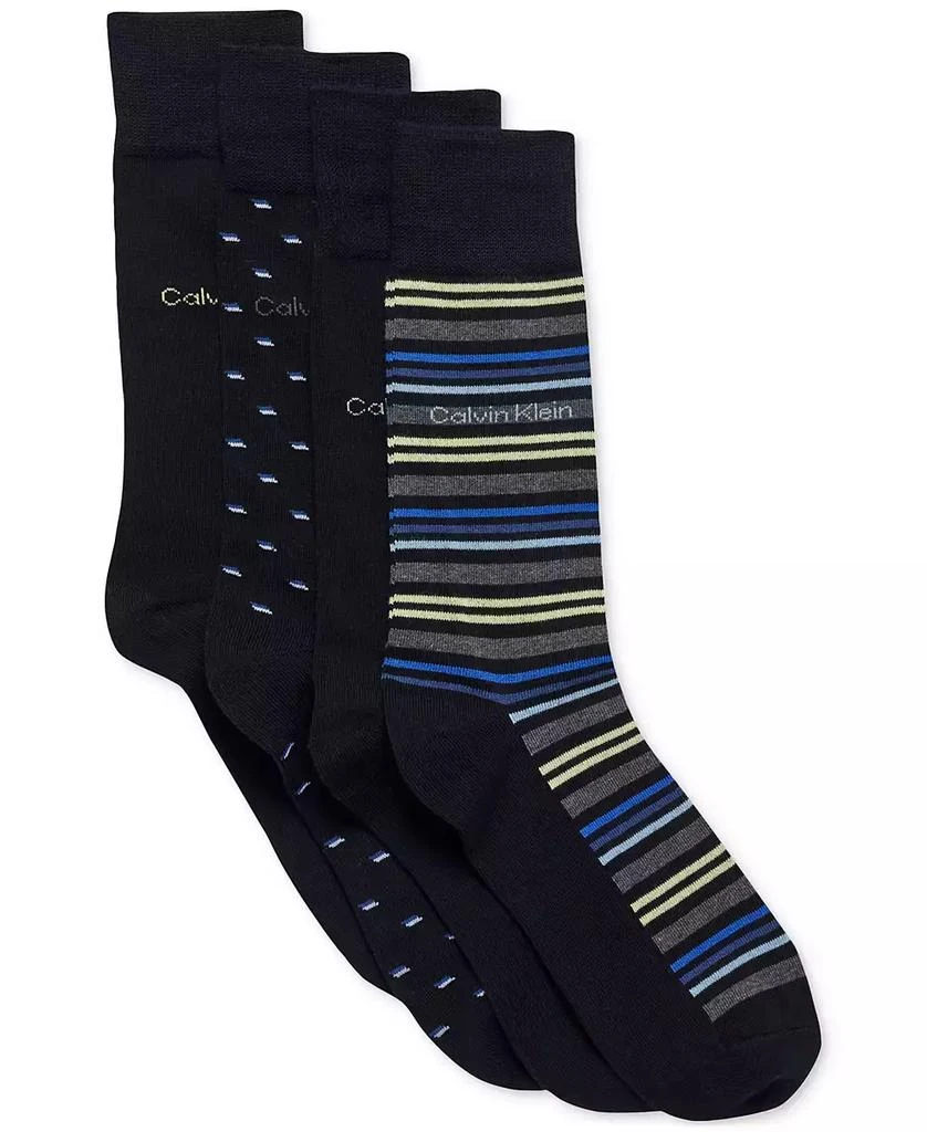 商品Calvin Klein|Men's Dress Crew Socks, 4-pack,价格¥129,第1张图片