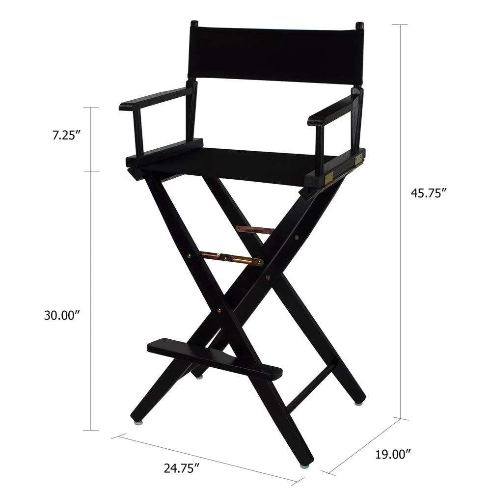 商品American Trails|Extra-Wide Premium 30"  Directors Chair Black Frame W/Black Color Cover,价格¥1105,第5张图片详细描述