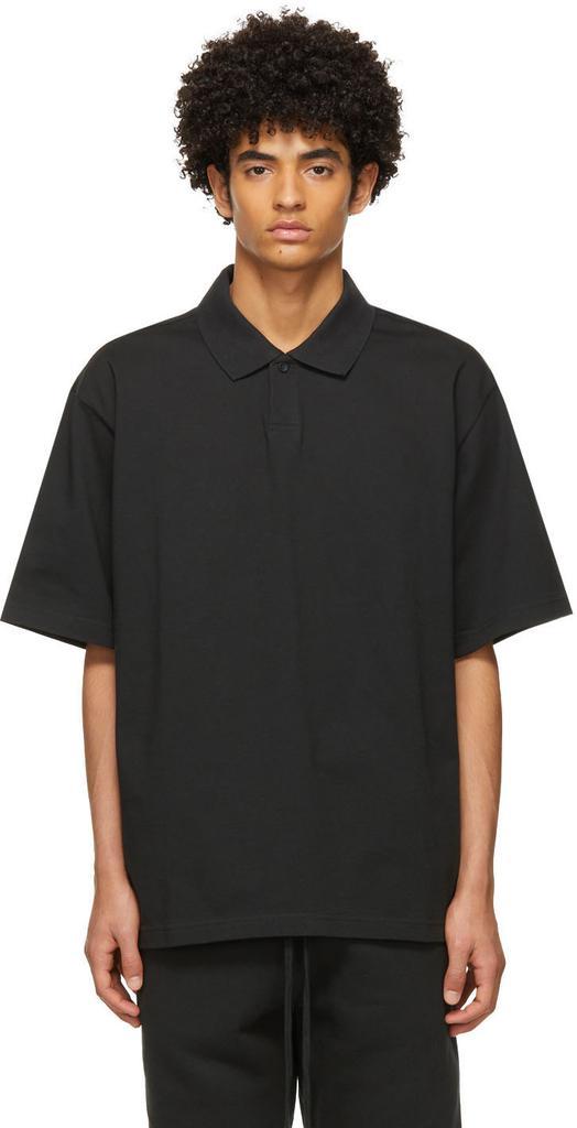 商品Essentials|Black Short Sleeve Polo,价格¥427,第1张图片