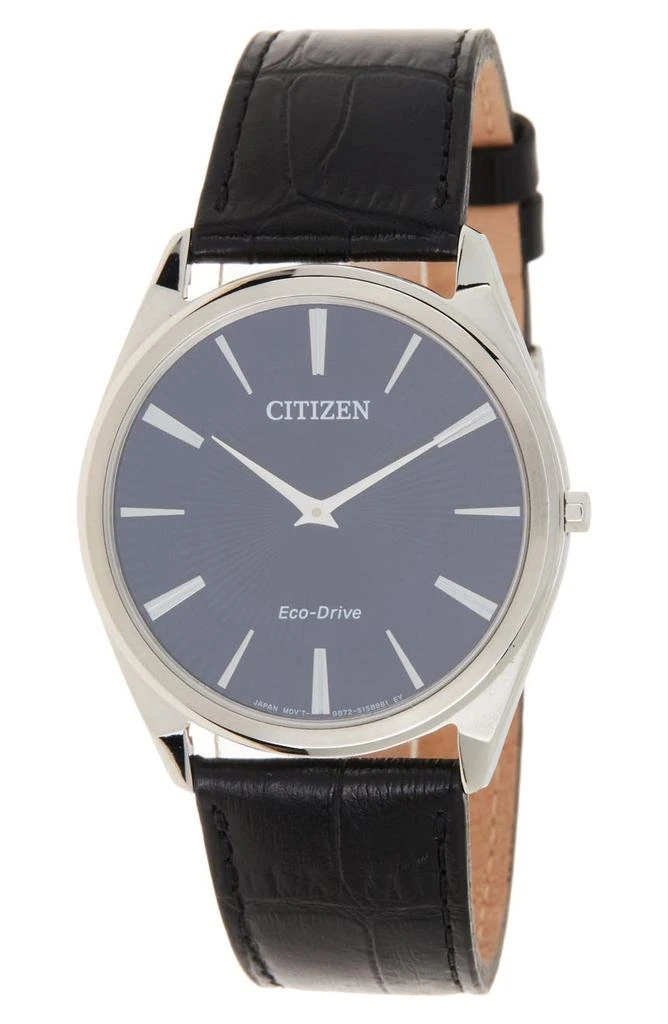 商品Citizen|Men's Stiletto Eco-Drive Guilloche Dial Watch, 38mm,价格¥1327,第1张图片