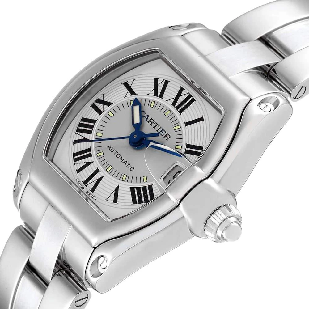商品[二手商品] Cartier|Cartier Silver Stainless Steel Roadster W62000V3 Men's Wristwatch 38 x 43 MM,价格¥35440,第2张图片详细描述
