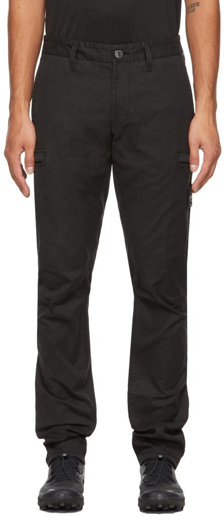 商品Stone Island|Black Cotton Twill Cargo Pants,价格¥2003,第1张图片