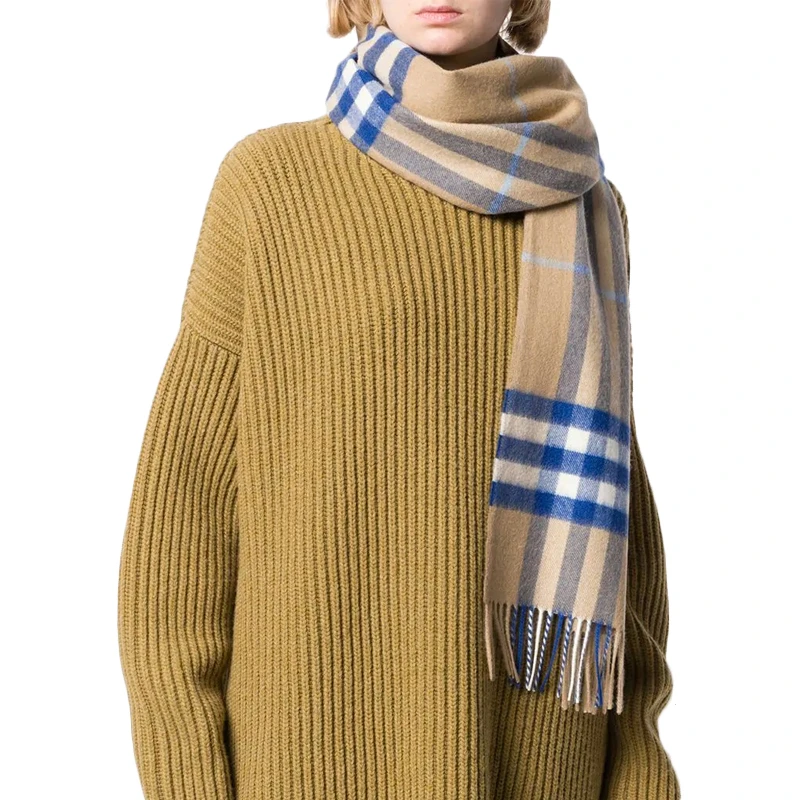 Burberry 巴宝莉 经典格纹中性围巾 8022676-黄色 商品