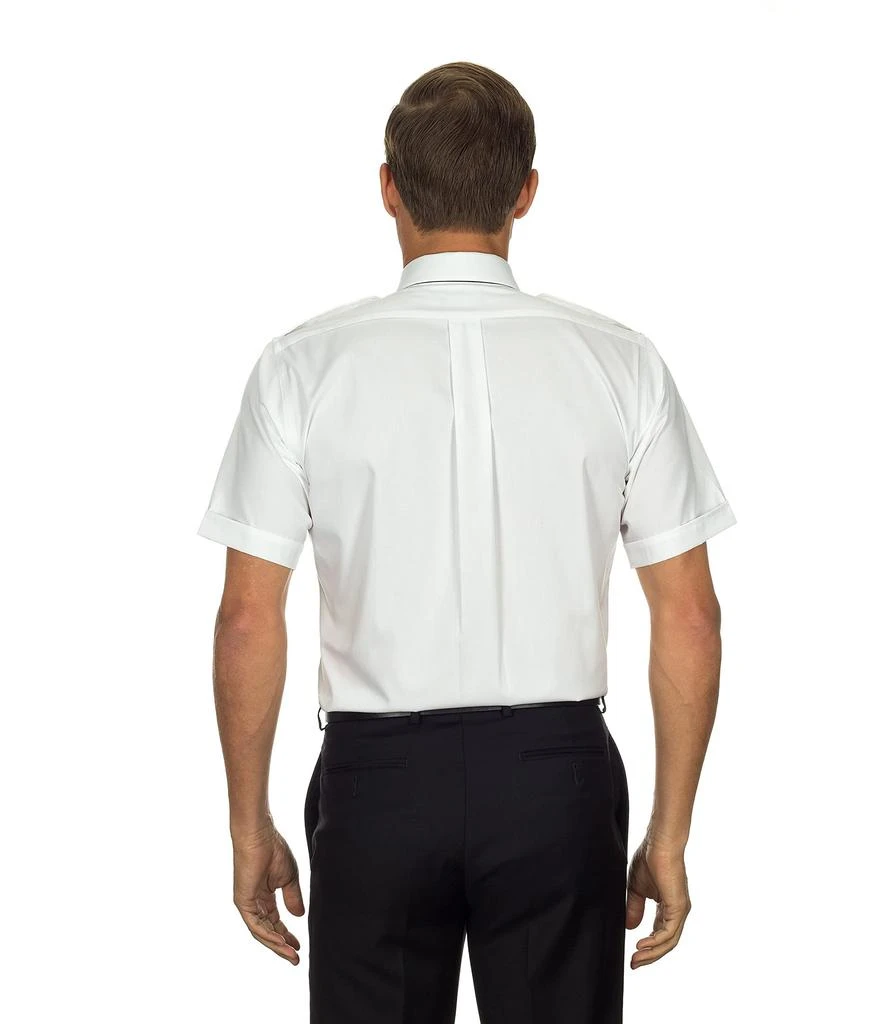 商品Van Heusen|Mens Dress Shirts Short Sleeve Pilot Shirt Solid Spread Collar,价格¥185,第4张图片详细描述