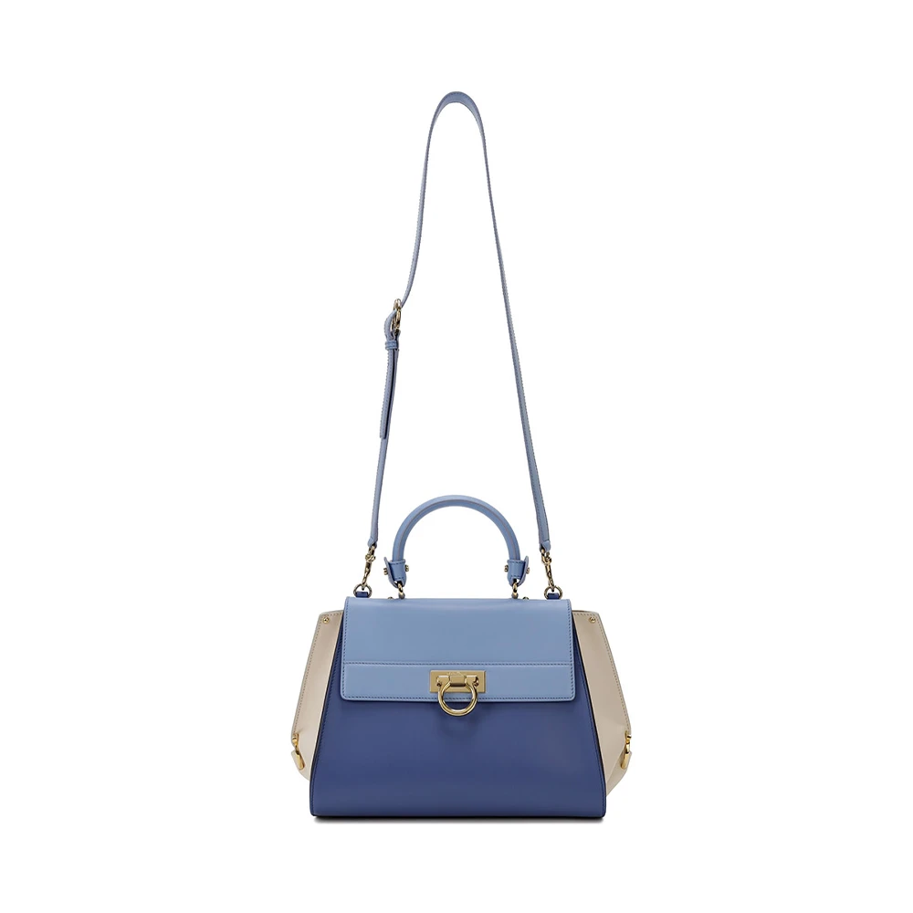 SALVATORE FERRAGAMO 深蓝色女士斜挎包 21-E530-608517 商品