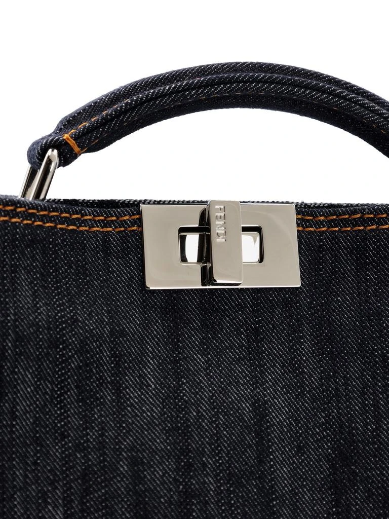 商品Fendi|Fendi Peekaboo ISeeU Mini Denim Tote Bag,价格¥18994,第4张图片详细描述