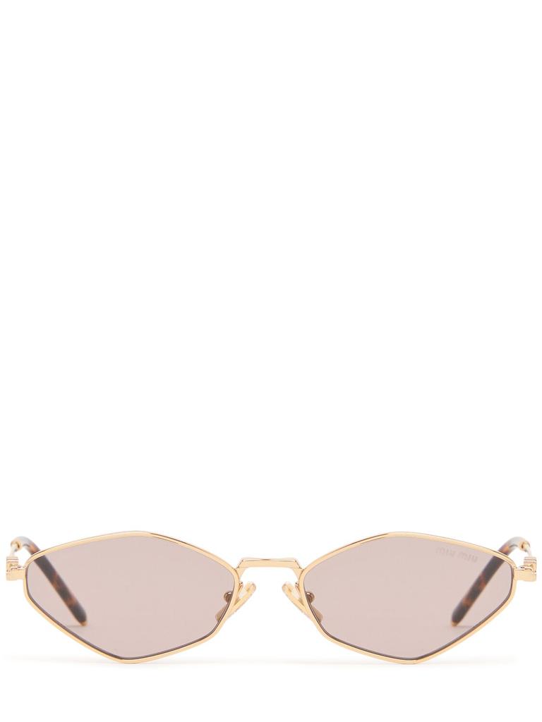 Yu~mi(^-^; MIU MIU Oval-frame silver-tone sunglasses | NET-A-PORTER