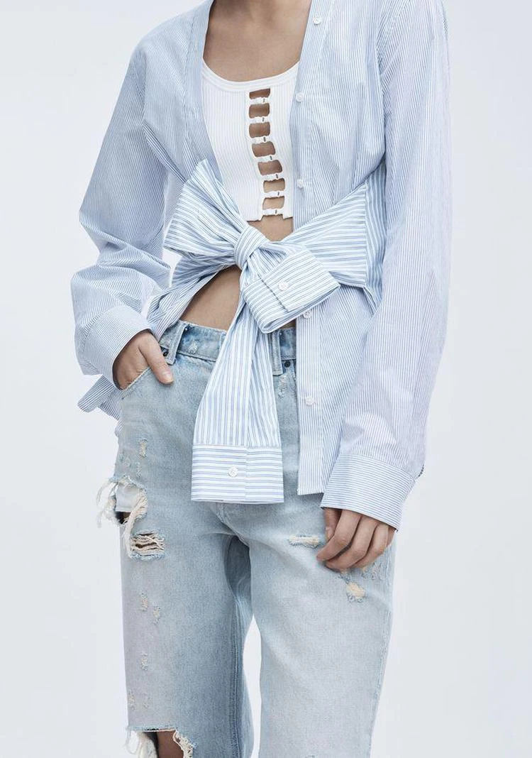 商品Alexander Wang|TIE FRONT SHIRT,价格¥1130,第4张图片详细描述