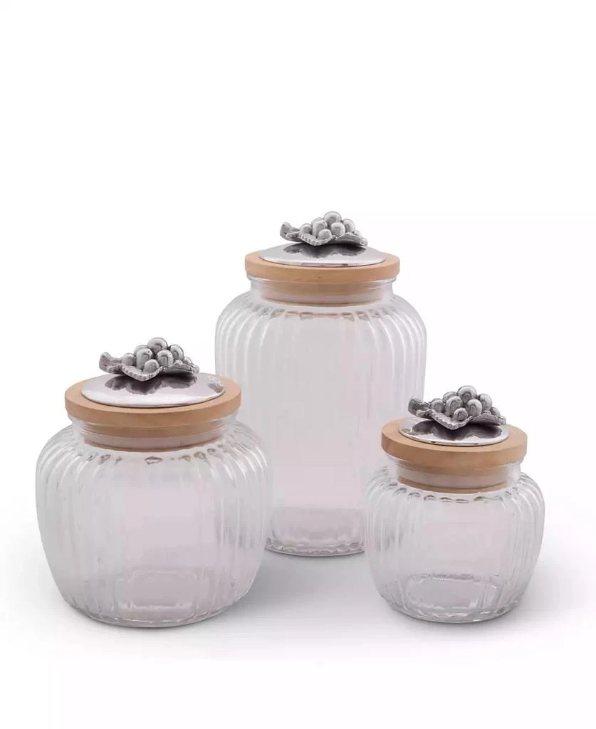 商品Arthur Court|Canister Glass for Kitchen with Rubber Airtight Seal for Food Storage Grape Knob,价格¥774,第3张图片详细描述