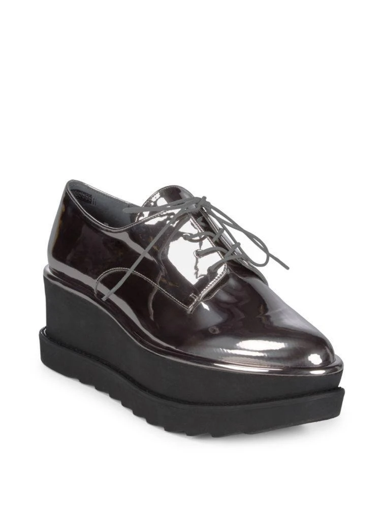 商品Stuart Weitzman|Stuart Weitzman Metallic Flatform Oxfords,价格¥947,第1张图片