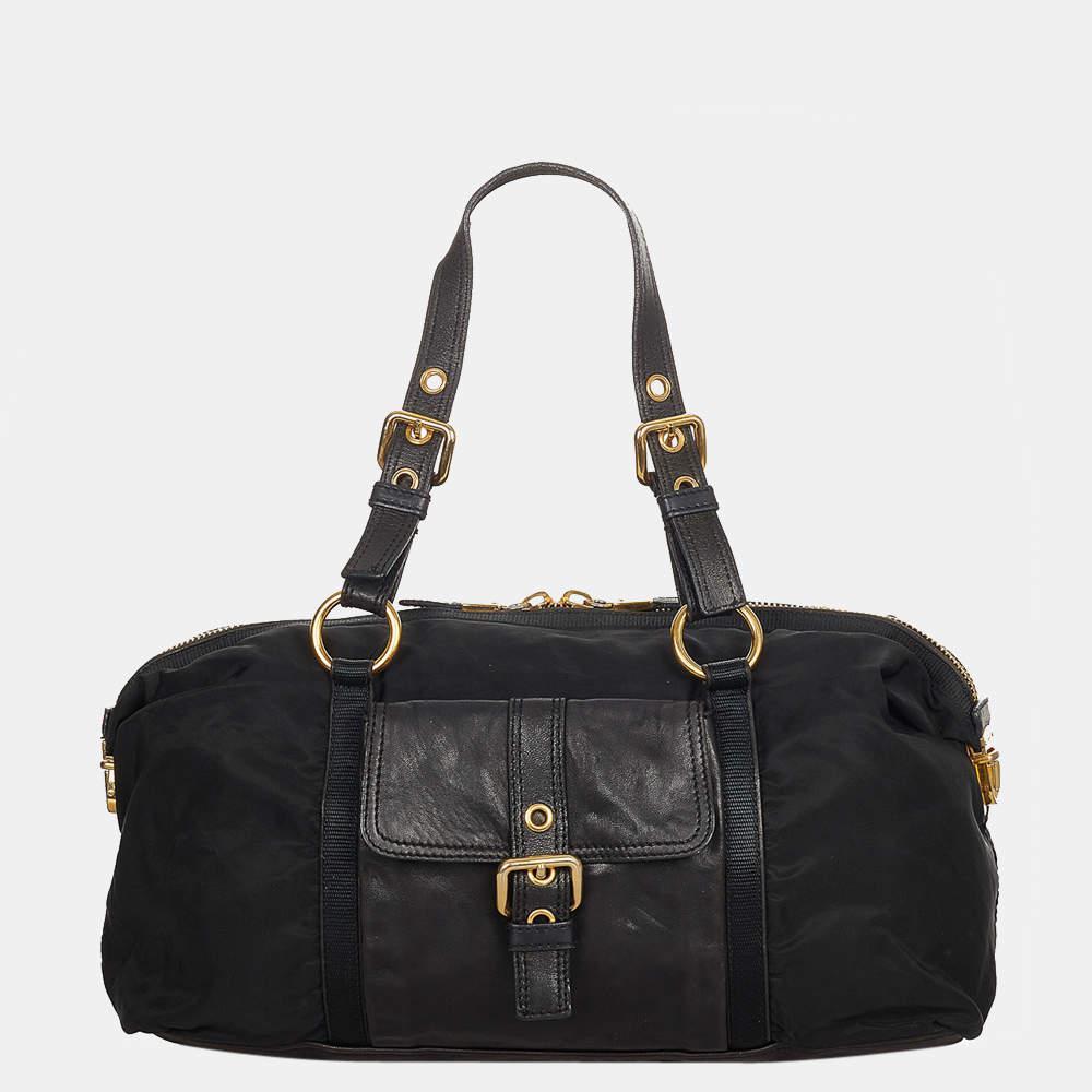 商品[二手商品] Prada|Prada Black Tessuto Shoulder Bag,价格¥3914,第1张图片