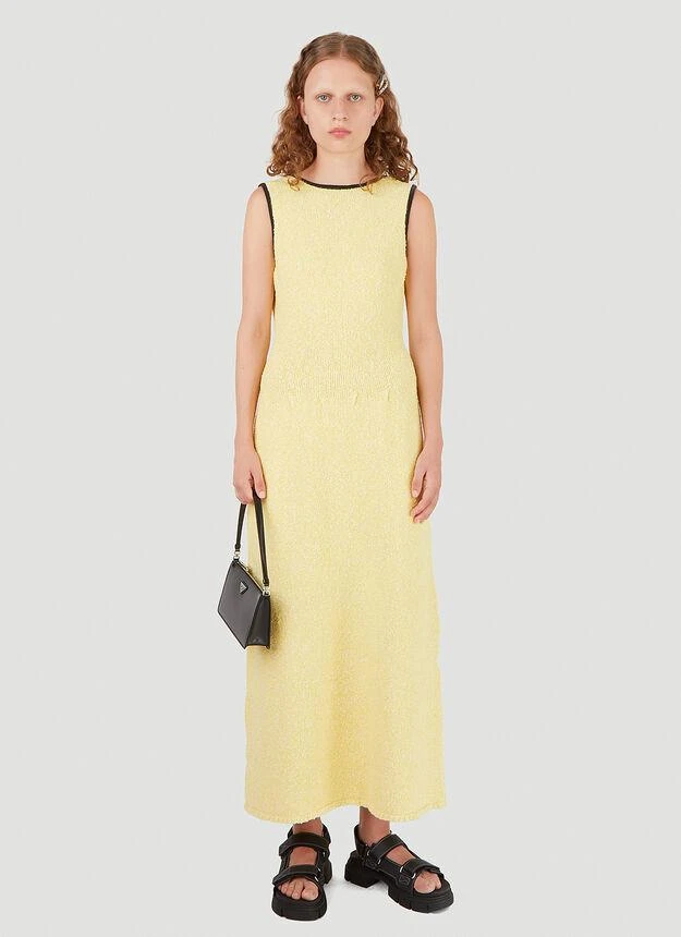 商品Ganni|Slub Cotton Knit Dress in Yellow,价格¥933,第2张图片详细描述
