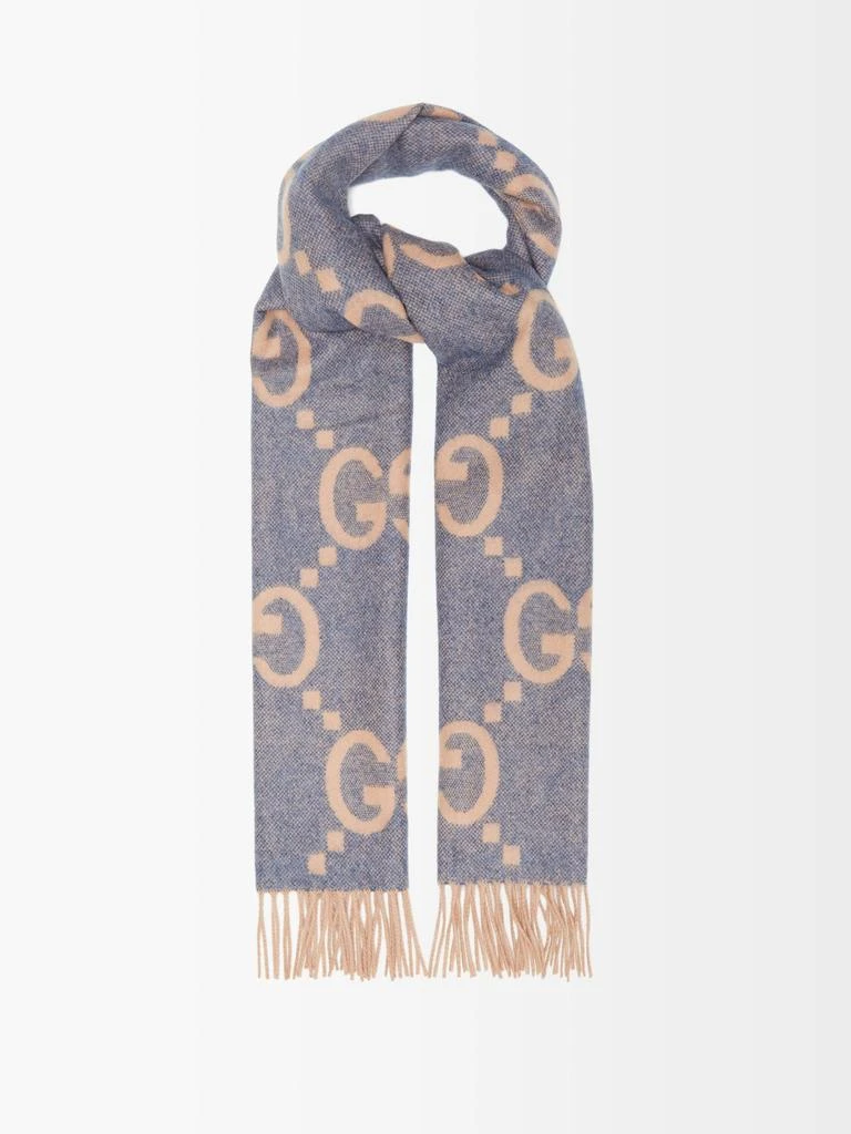 商品Gucci|GG-jacquard cashmere scarf,价格¥6663,第1张图片