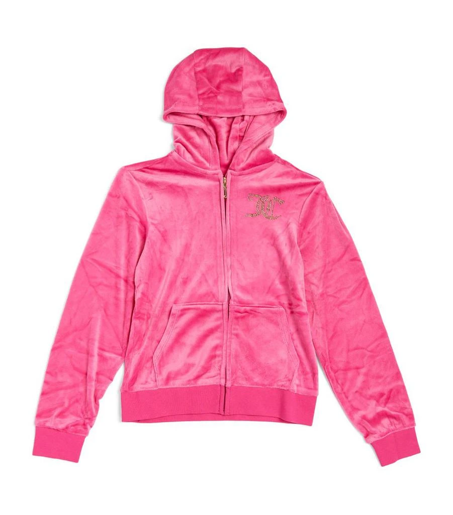 商品Juicy Couture|Velour Diamanté Logo Hoodie (7-16 Years),价格¥756,第1张图片