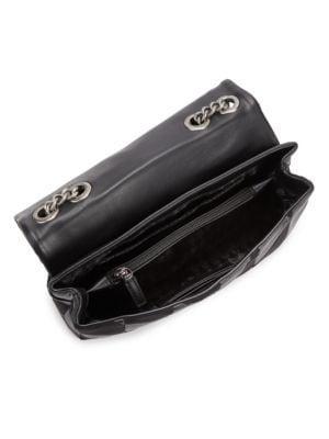 商品Karl Lagerfeld Paris|Lafayette Leather & Suede Shoulder Bag,价格¥1264,第5张图片详细描述