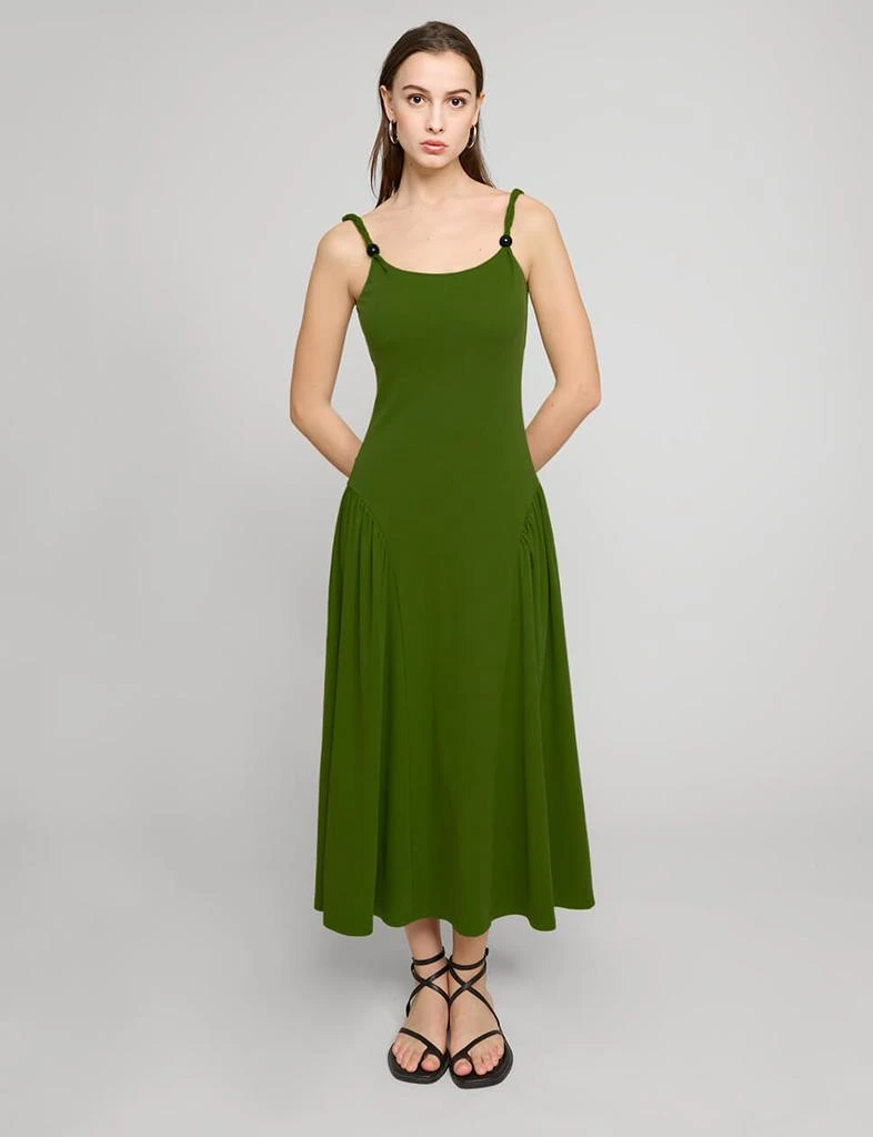 商品Pixie Market|Olive Bead Strap Dress,价格¥613,第3张图片详细描述