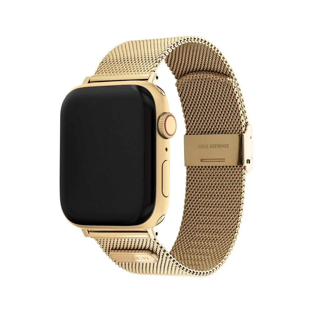 商品Coach|Gold-Tone Mesh Bracelet for Apple Watch® 42/44/45mm,价格¥942,第2张图片详细描述