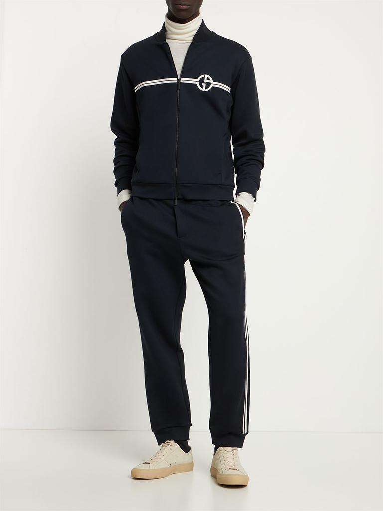 商品Giorgio Armani|Logo Knit Blouson Jacket,价格¥9982,第1张图片