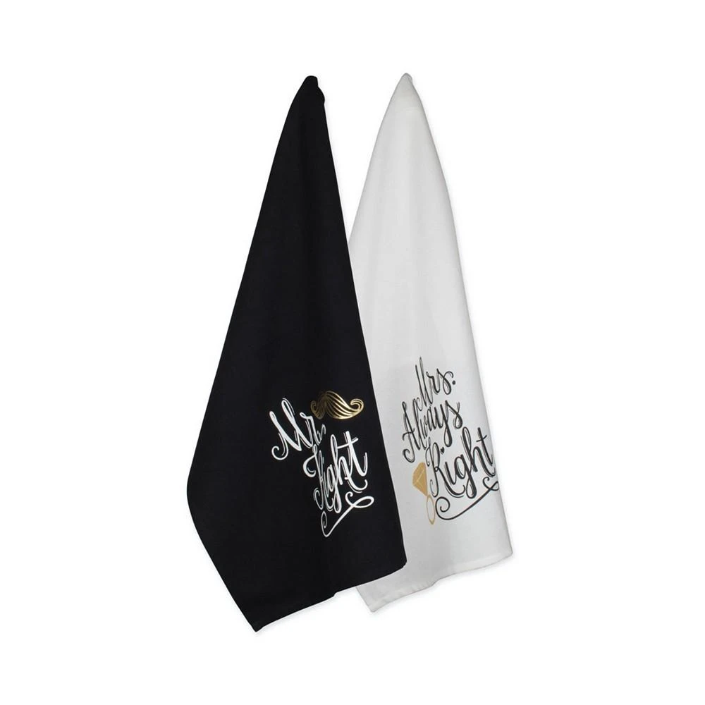 商品Design Imports|Mr. Mrs. Printed Dishtowel Set of 2,价格¥172,第2张图片详细描述