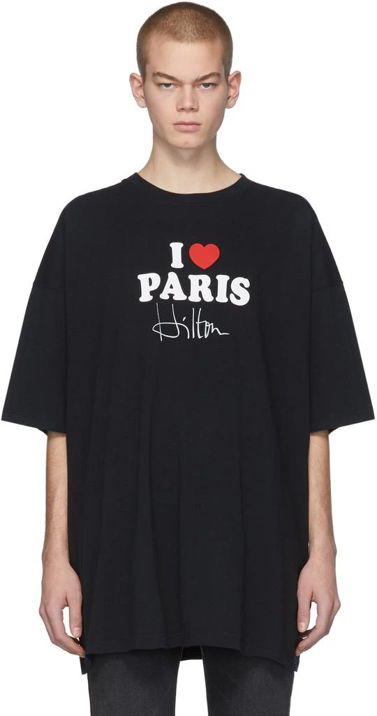 商品Vetements|SSENSE Exclusive Black 'I Love Paris' 独家款T恤,价格¥2267,第1张图片