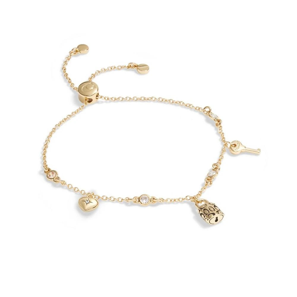 商品Coach|Cubic Zirconia Iconic Charm Slider Bracelet,价格¥625,第1张图片