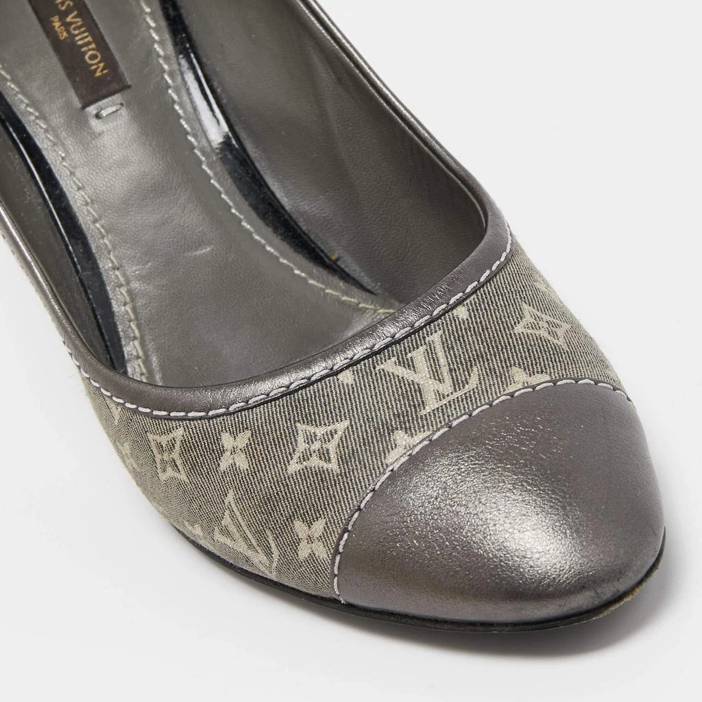 Louis Vuitton Grey Monogram Idylle Canvas and Leather Cap Toe Pumps Size 37.5 商品