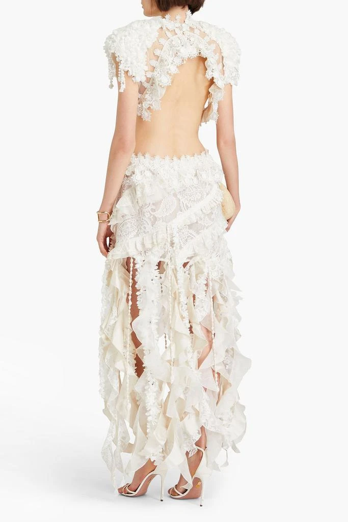 商品Zimmermann|Embellished cotton-blend guipure lace, tulle and organza dress,价格¥15357,第3张图片详细描述