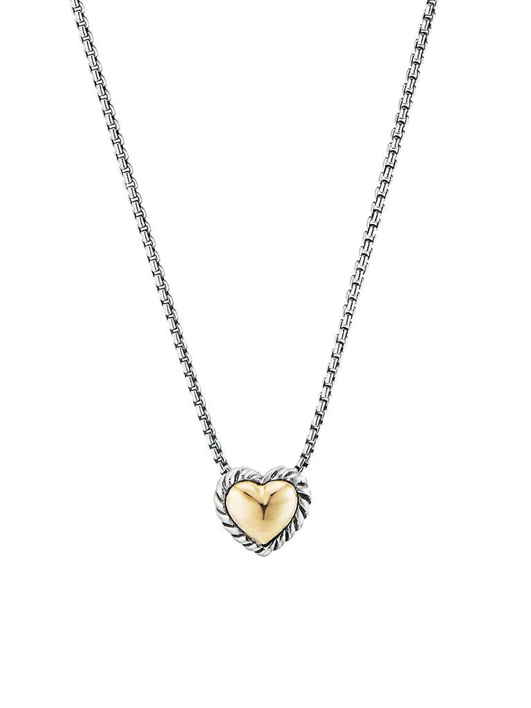 商品David Yurman|Cable Collectibles Cable Cookie Classic Heart Necklace With 18K Yellow Gold,价格¥2797,第1张图片