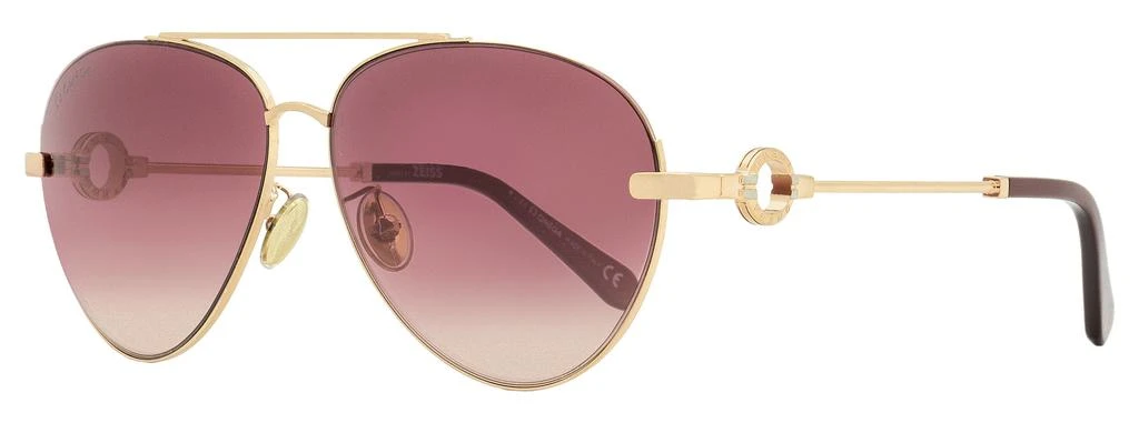 商品Omega|Omega Women's Pilot Sunglasses OM0031H 28U Gold/Bordeaux 61mm,价格¥1171,第1张图片