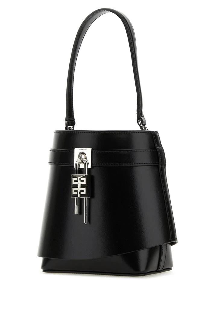 商品Givenchy|Black leather Shark Lock bucket bag,价格¥12441,第1张图片