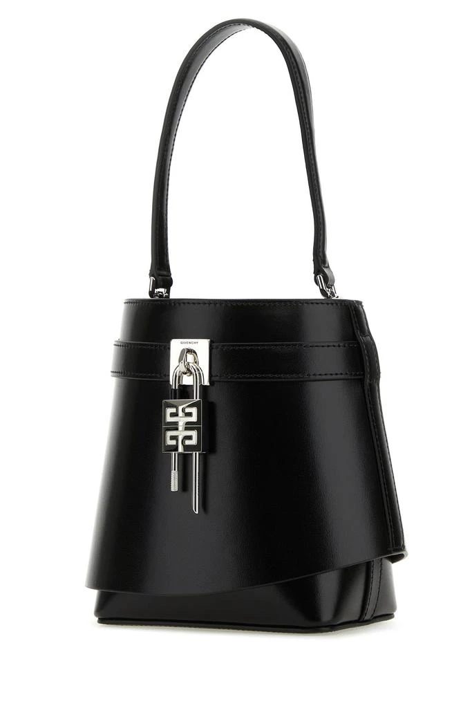 商品Givenchy|Black leather Shark Lock bucket bag,价格¥12815,第1张图片