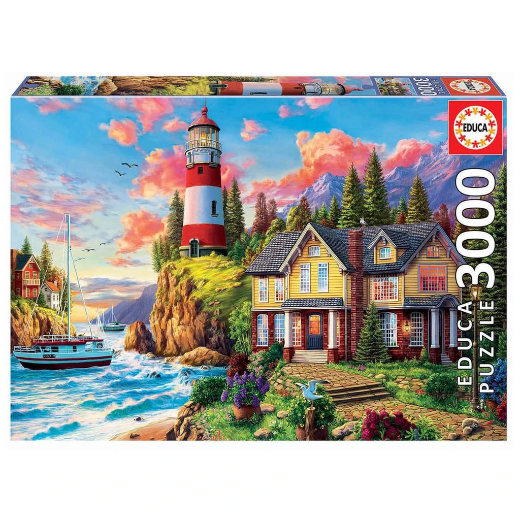 商品The Hut|Lighthouse and Cottage Jigsaw Puzzle (3000 Pieces),价格¥297,第1张图片