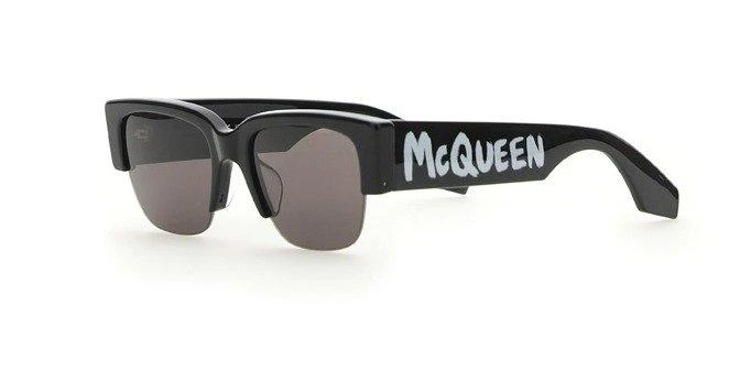 商品Alexander McQueen|Alexander McQueen Eyewear Logo Printed Sunglasses,价格¥1927,第2张图片详细描述