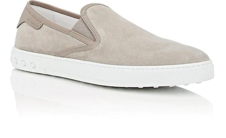 商品Tod's|Leather-Trimmed Suede Sneakers,价格¥2448,第2张图片详细描述