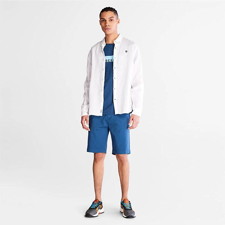 商品Timberland|Mill River Slim-Fit Linen Shirt for Men in White,价格¥829,第3张图片详细描述