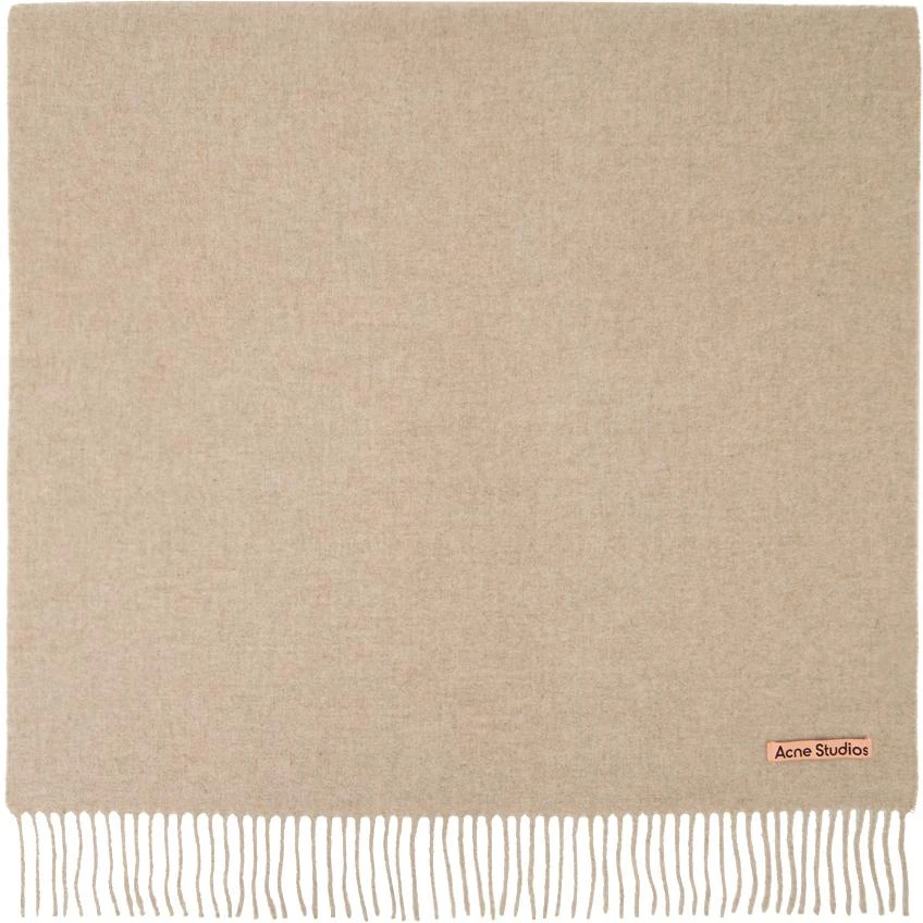 商品Acne Studios|Beige Oversized Fringe Scarf,价格¥1789,第1张图片