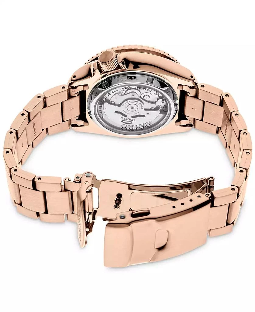 商品Seiko|Men's Automatic 5 Sports Rose Gold-Tone Stainless Steel Bracelet Watch 43mm,价格¥2172,第3张图片详细描述