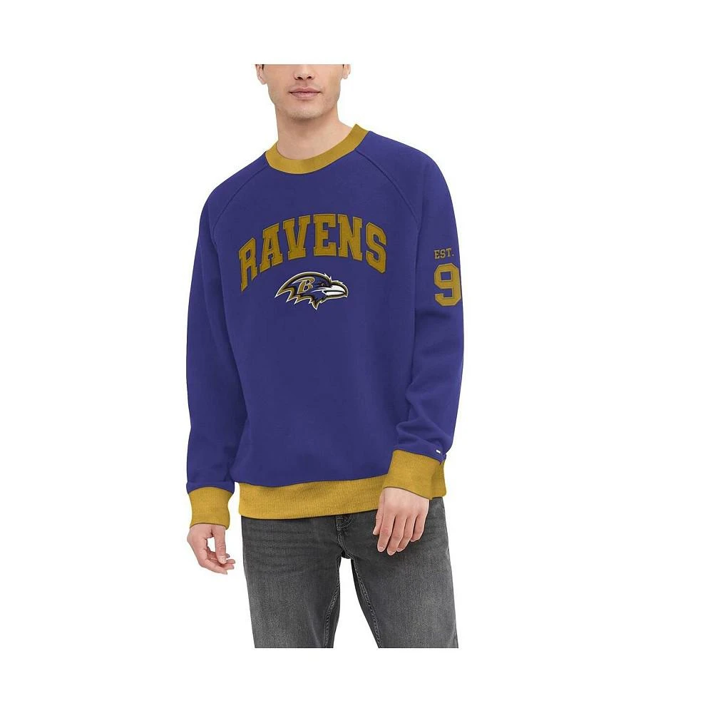 商品Tommy Hilfiger|Men's Purple Baltimore Ravens Reese Raglan Tri-Blend Pullover Sweatshirt,价格¥530,第1张图片