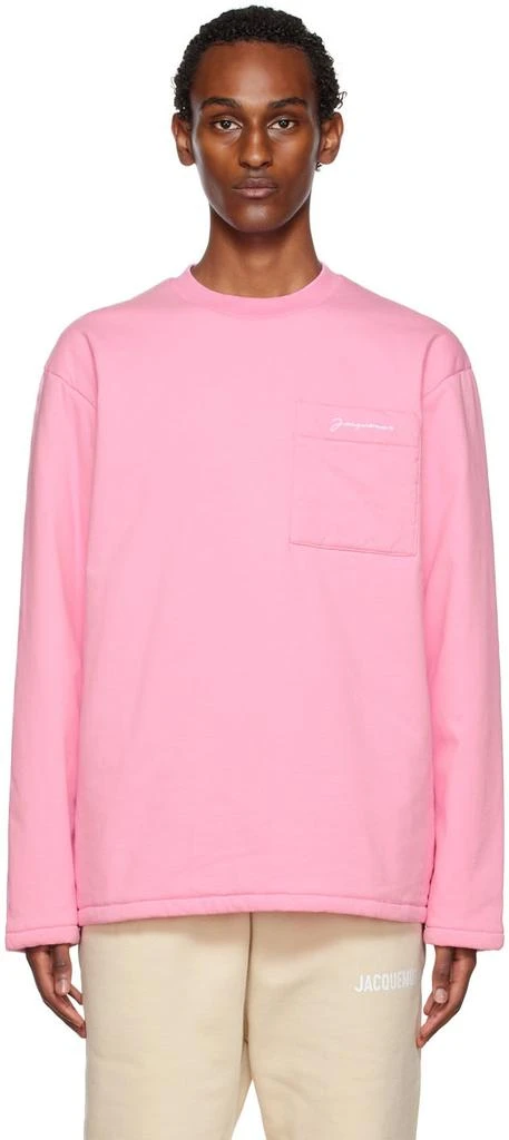 商品Jacquemus|Pink Le Papier 'Le T-Shirt Bricciola' Long Sleeve T-Shirt,价格¥822,第1张图片