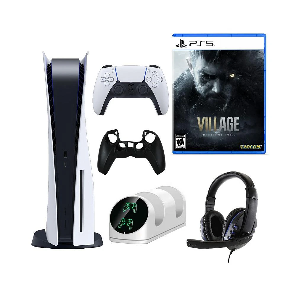 商品Playstation|5 Console with Resident Evil: Village Game and Accessories,价格¥5457,第1张图片