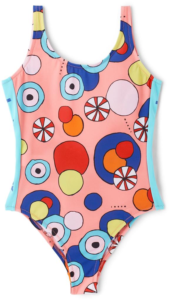 Kids Pink Ombrelloni One-Piece Swimsuit商品第1张图片规格展示