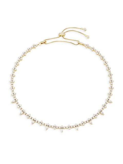 商品Adriana Orsini|Stunner 18K-Gold-Plated &amp; Cubic Zirconia Clover Choker Necklace,价格¥2963,第1张图片