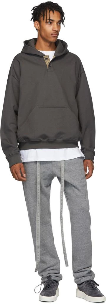 商品Fear of god|Grey Everyday Henley Hoodie,价格¥3848,第5张图片详细描述