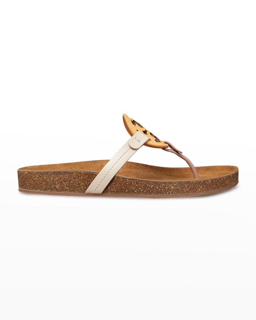 商品Tory Burch|Miller Cloud Tricolor Medallion Thong Sandals,价格¥882,第1张图片