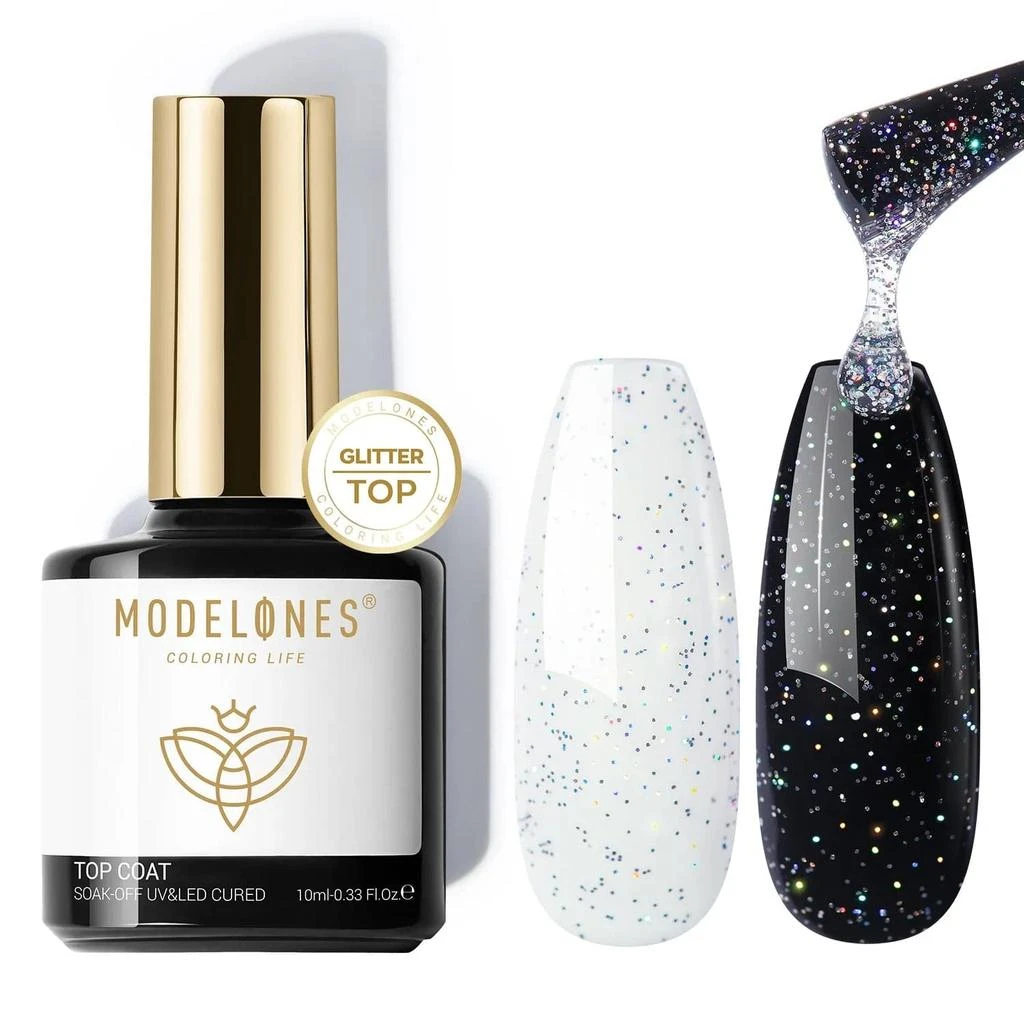 商品[国内直发] MODELONES|Aurora Chameleon No Wipe Top Coat Gel 10ml,价格¥53,第1张图片