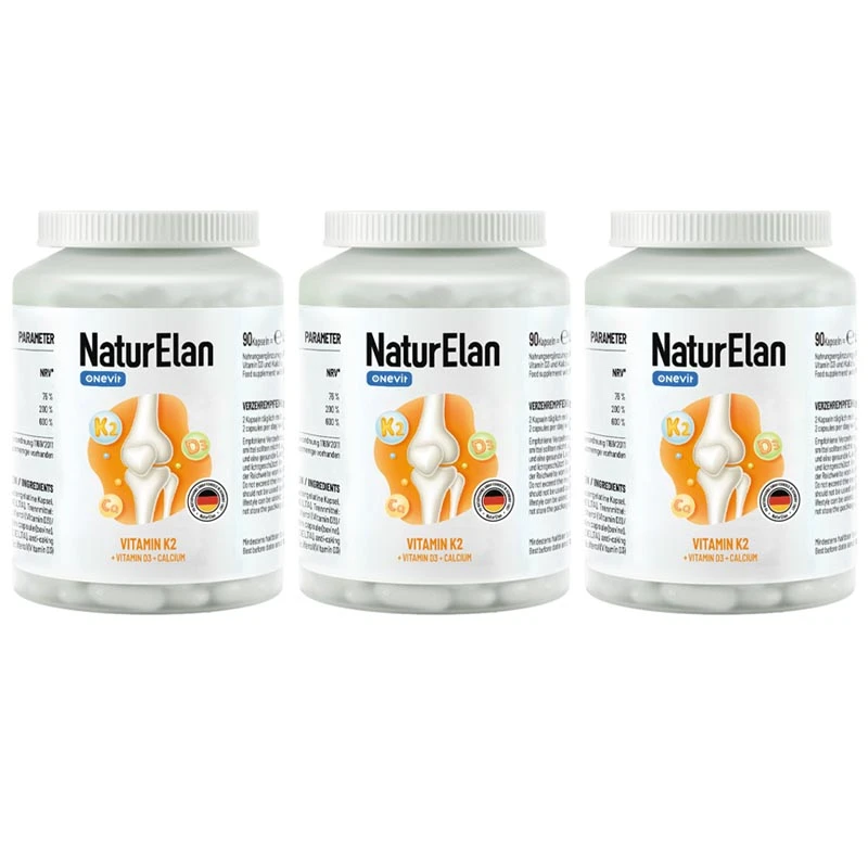 德国进口 NaturElan呐兔 钙+维D3+维K2胶囊 90粒 升级版（保税仓发货） 商品