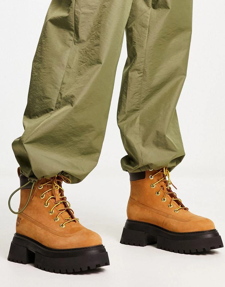 商品Timberland|Timberland sky 6inch boots in wheat nubuck leather,价格¥1467,第4张图片详细描述
